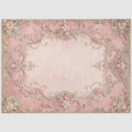 Pink Grunge Antique Frame Decoupage 薄葉紙