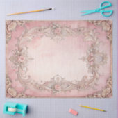 Pink Grunge Antique Frame Decoupage 薄葉紙 (クラフト)