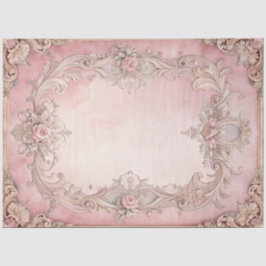 Pink Grunge Antique Frame Decoupage 薄葉紙