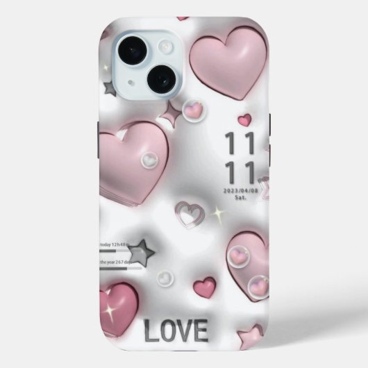 Pink haert  Case-Mate iPhoneケース (裏面)