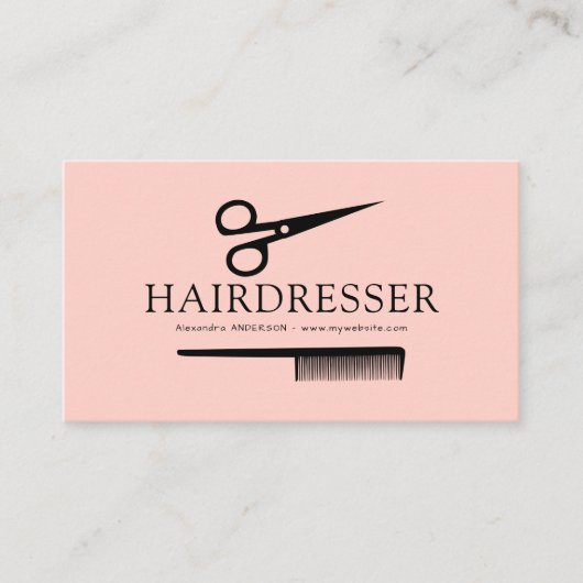 Pink Hairdresser 名刺 (正面)