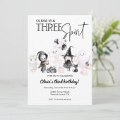 Pink halloween 3rd birthday Three spirit 招待状 (スタンド正面)