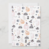 Pink halloween 3rd birthday Three spirit 招待状 (裏面)