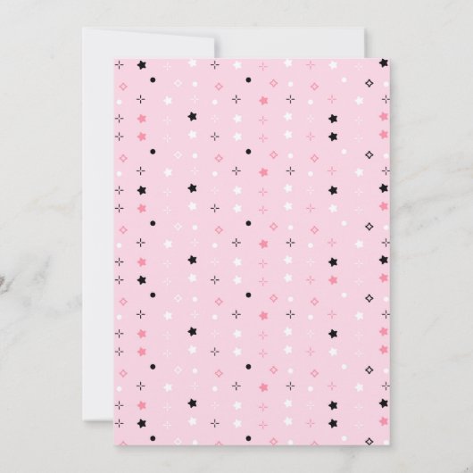 Pink Halloween Cute Ghost サンキューカード (裏面)