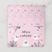 Pink Halloween Ghost Food Tents プレイスカード (外部開封)