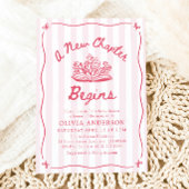 Pink Hand Drawn A New Chapter Begins Baby Shower 招待状