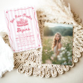 Pink Hand Drawn A New Chapter Begins Baby Shower 招待状