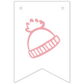 Pink Hand-Drawn Après Bébé Girl Baby Shower バンティングフラッグ (第2の旗)