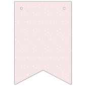 Pink Hand-Drawn Après Bébé Girl Baby Shower バンティングフラッグ (第1の旗)