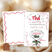 Pink Hand Drawn Christmas Cocktail Party 招待状