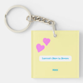 Pink Hand-drawn Hearts For Dreamers キーホルダー