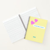 Pink Hand-drawn Hearts For Dreamers ノートブック (内部)