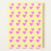 Pink Hand-drawn Hearts For Dreamers プランナー手帳 (裏面)