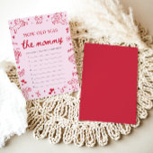 Pink Hand Drawn How Old Was The Mommy Game  招待状