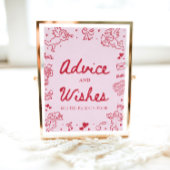 Pink Hand Drawn Modern Valentine Advice and Wishes ポスター