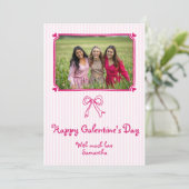 Pink hand drawn scribble Galentine's Day photo シーズンカード (スタンド正面)