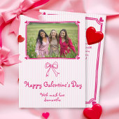 Pink hand drawn scribble Galentine's Day photo シーズンカード