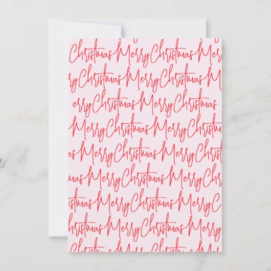 Pink Handwritten Christmas Party Invitation 招待状 (裏面)