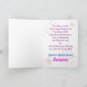 PINK Happy 10誕生日 |編集可能 カード (内部)