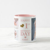Pink Happy First Mother's Day Mummy 5 Photo   マグカップ (中央)