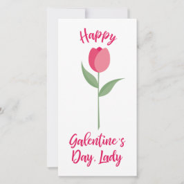 Pink Happy Galentine´s Day for Best Friend カード