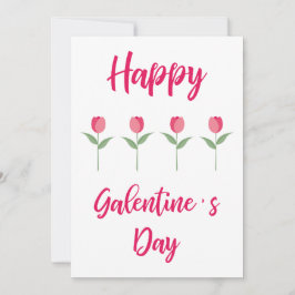 Pink Happy Galentine´s Day for Best Friend カード