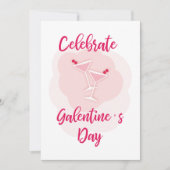 Pink Happy Galentines Day for Best Friend カード (正面)