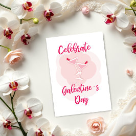 Pink Happy Galentines Day for Best Friend カード