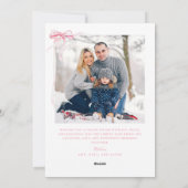 Pink Happy Holidays Photo Card シーズンカード (裏面)