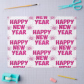 pink happy new year fireworks 薄葉紙 (クラフト)
