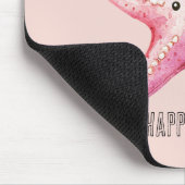 Pink Happy Starfish Santa Hat マウスパッド (コーナー)