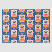 Pink Hatパーソナライズされた付きキッドフォトハッピーバースデー 薄葉紙 (正面)