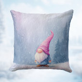 Pink Hat Winter Gnome クッション