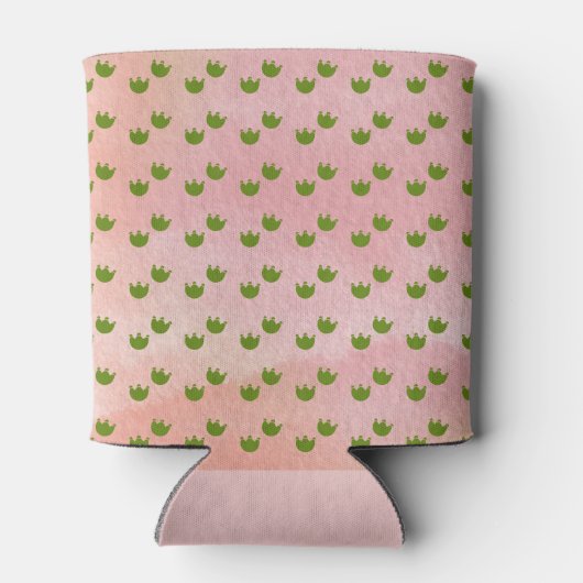 Pink Hatching Dino Baby Shower Can Cooler  缶クーラー (裏面)