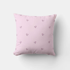 Pink Heart Baby Girl Nursery Throw Pillow クッション