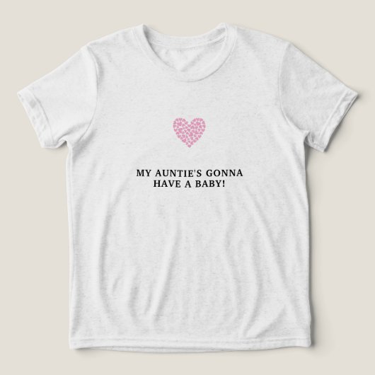 Pink Heart Baby Shower トライブレンドＴシャツ (デザイン正面)