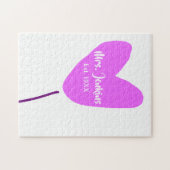 Pink heart balloon Mrs add name est. Add year love ジグソーパズル (横)
