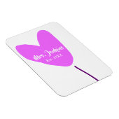 Pink heart balloon Mrs add name est. Add year love マグネット (右側)