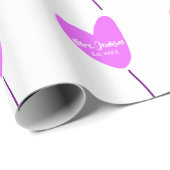 Pink heart balloon Mrs add name est. Add year love ラッピングペーパー (ロールコーナー)