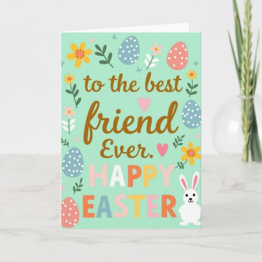 Pink Heart Best Friend Card カード (正面)