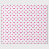 Pink Heart Breast Cancer Awareness Pattern ラッピングペーパー (フラット)