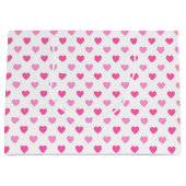 Pink Heart Breast Cancer Awareness Pattern ラージペーパーバッグ (正面)