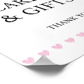 Pink Heart Cards and Gifts Baby Shower  ポスター (角)