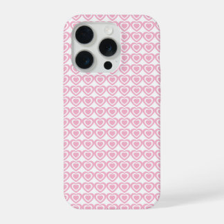 Pink heart Chic Love Heart Case iPhone 15 Proケース