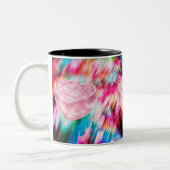 Pink Heart Crystal Abstract Art Mug ツートーンマグカップ (左)