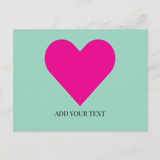 Pink Heart Custom Postcard シーズンポストカード (正面)