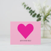 Pink Heart Custom Postcard シーズンポストカード (スタンド正面)