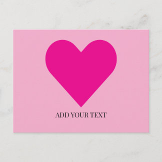 Pink Heart Custom Postcard シーズンポストカード