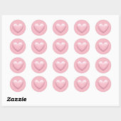 Pink Heart Emoji – Soft and Loving Symbol Art ラウンドシール (シート)