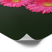 Pink Heart Flowers Valentine's Day - Poster Print ポスター (角)